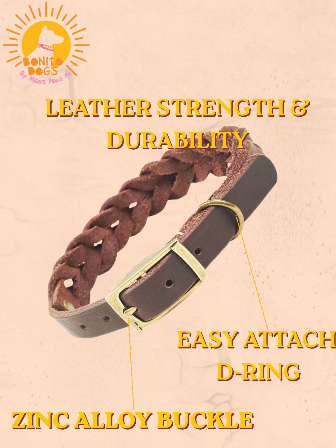 Heritage Braid Leather Collar
