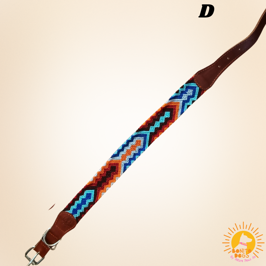 Extra-Large Mexican Leather Collar - set 1