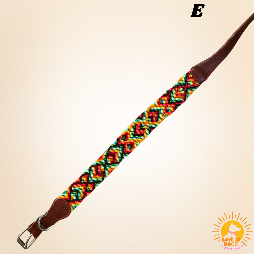 Extra-Large Mexican Leather Collar - set 1