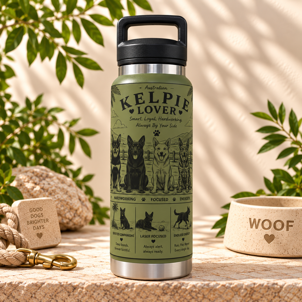Kelpie Lovers Water Bottle 800ml