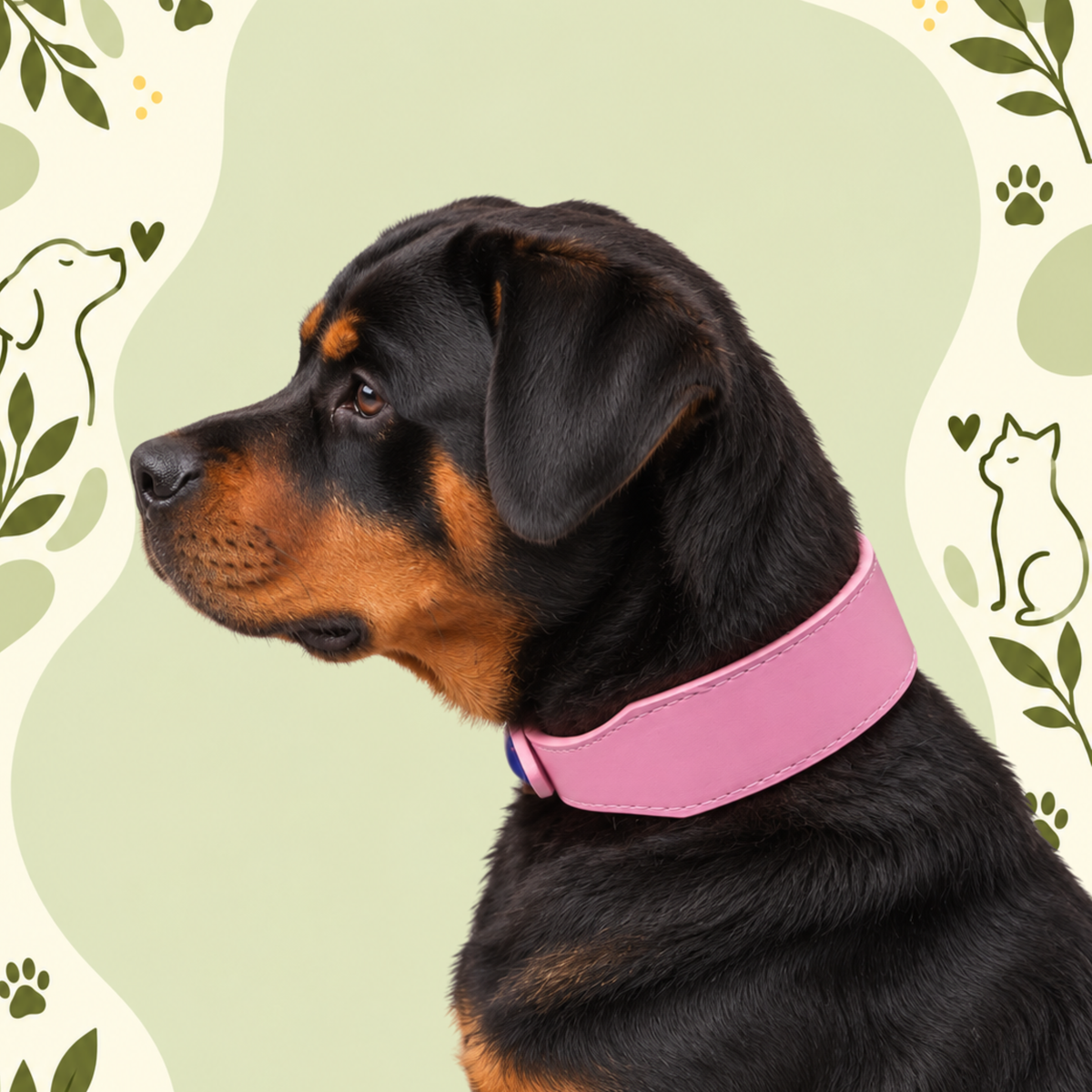Swagger Leather Collar — Bubblegum Boss