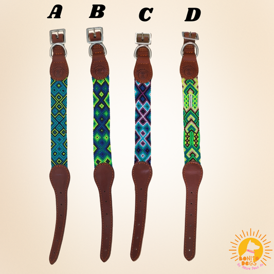 Small Mexican Leather Collar - set 2