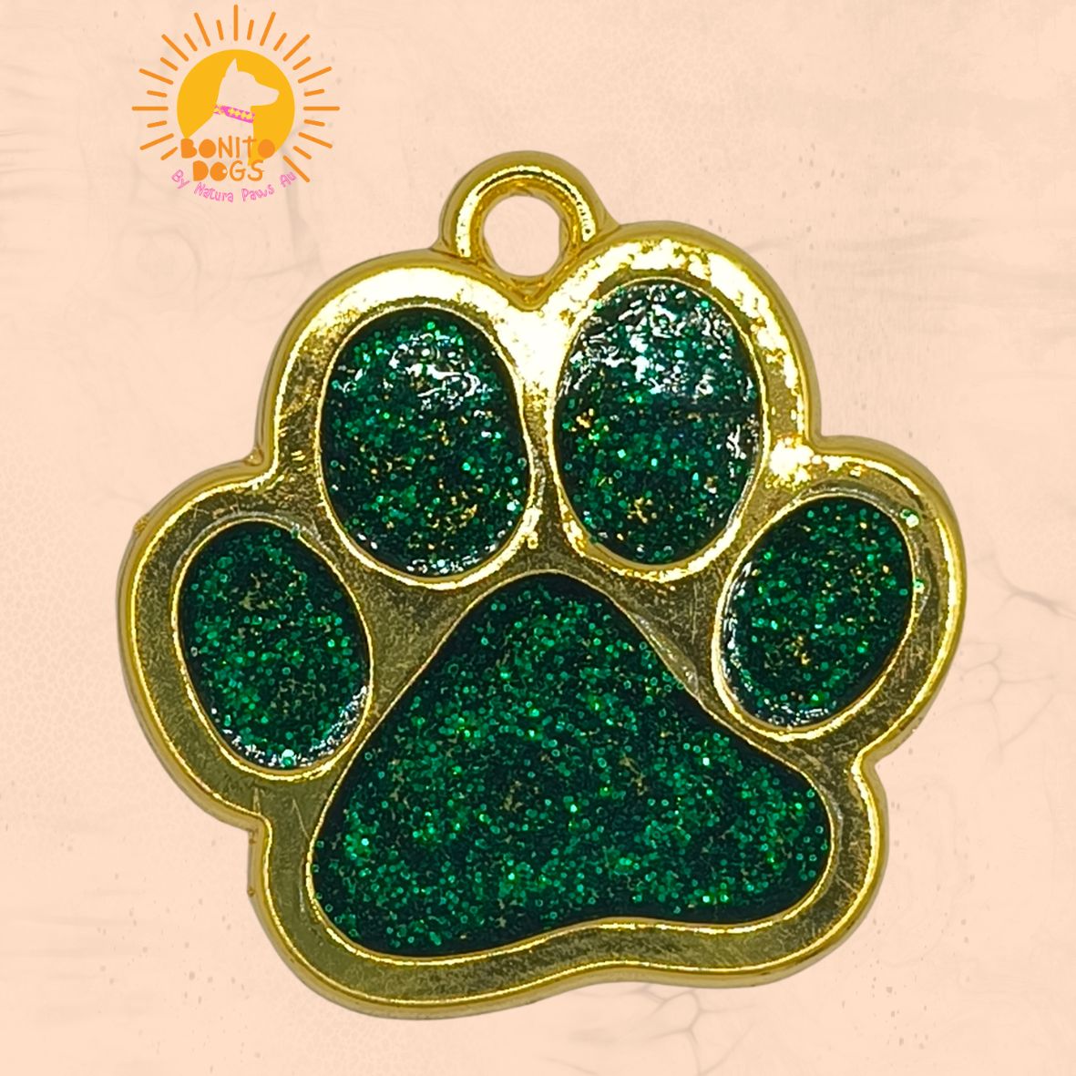 Bonito Dogs Personalised Sparkling Paw Pet Id Tag