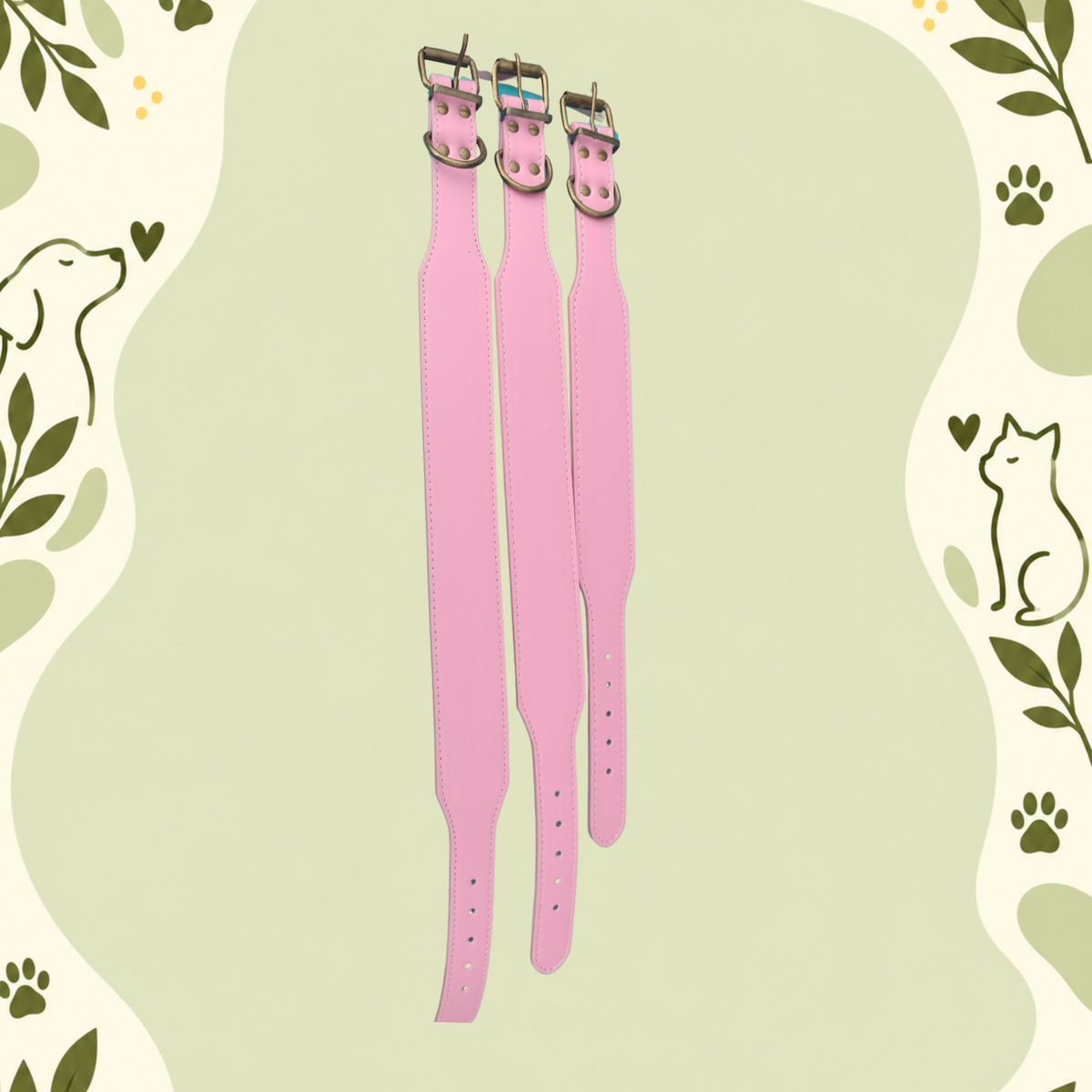 Swagger Leather Collar — Bubblegum Boss