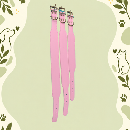 Swagger Leather Collar — Bubblegum Boss