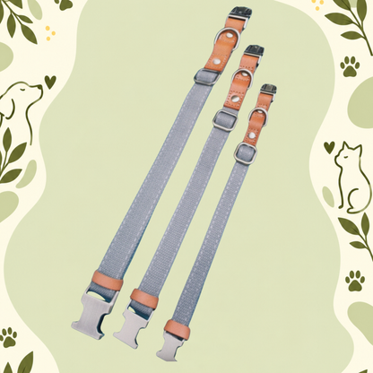 Clip ’n’ Go Adjustable Dog Collar —Grey Ghost