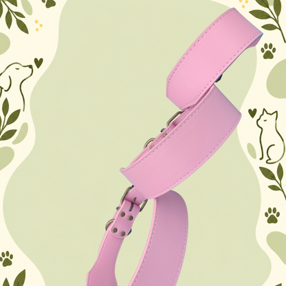 Swagger Leather Collar — Bubblegum Boss