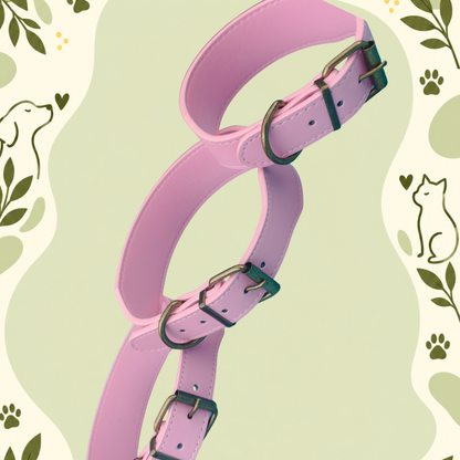 Swagger Leather Collar — Bubblegum Boss