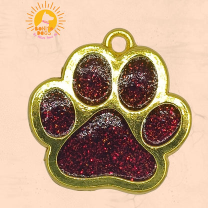 Bonito Dogs Personalised Sparkling Paw Pet Id Tag
