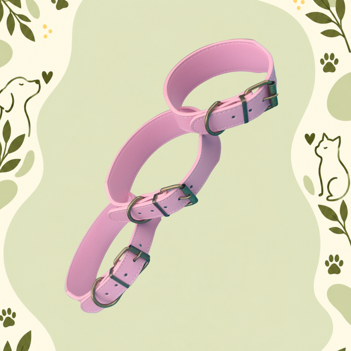 Swagger Leather Collar — Bubblegum Boss