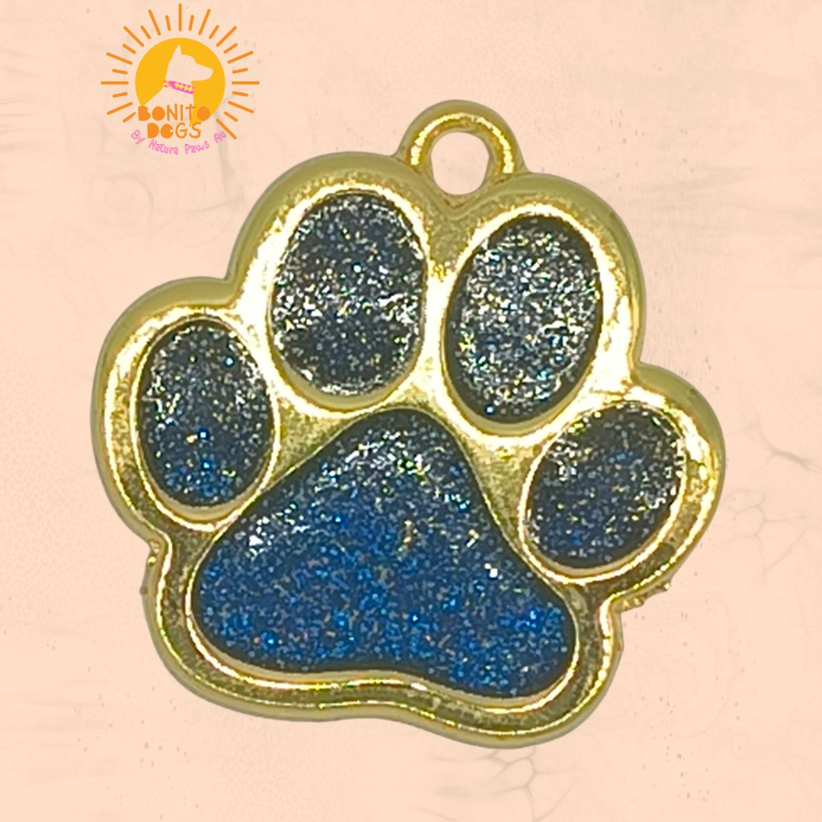 Bonito Dogs Personalised Sparkling Paw Pet Id Tag
