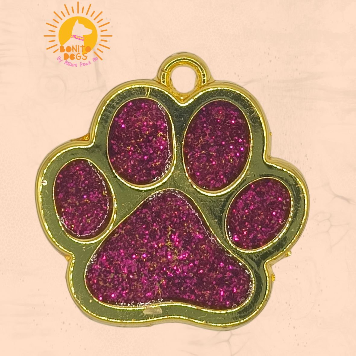 Bonito Dogs Personalised Sparkling Paw Pet Id Tag