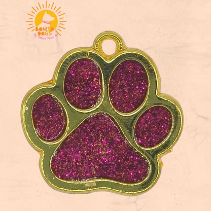 Bonito Dogs Personalised Sparkling Paw Pet Id Tag
