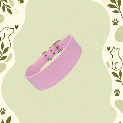 Swagger Leather Collar — Bubblegum Boss
