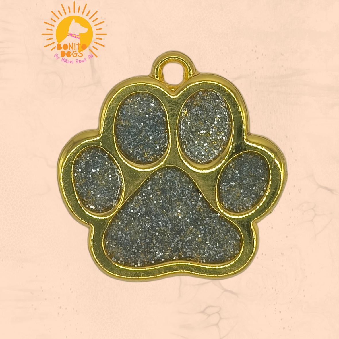 Bonito Dogs Personalised Sparkling Paw Pet Id Tag