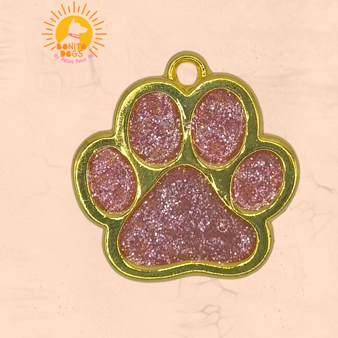Bonito Dogs Personalised Sparkling Paw Pet Id Tag