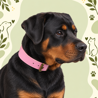 Swagger Leather Collar — Bubblegum Boss