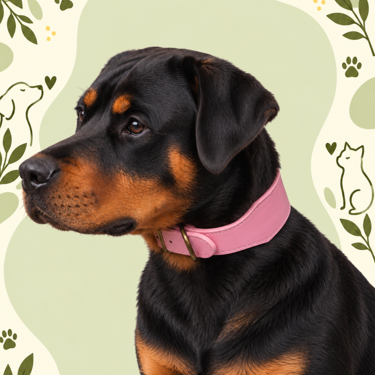 Swagger Leather Collar — Bubblegum Boss