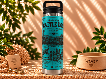 Cattle Dog Lovers 600ml Water Bottle