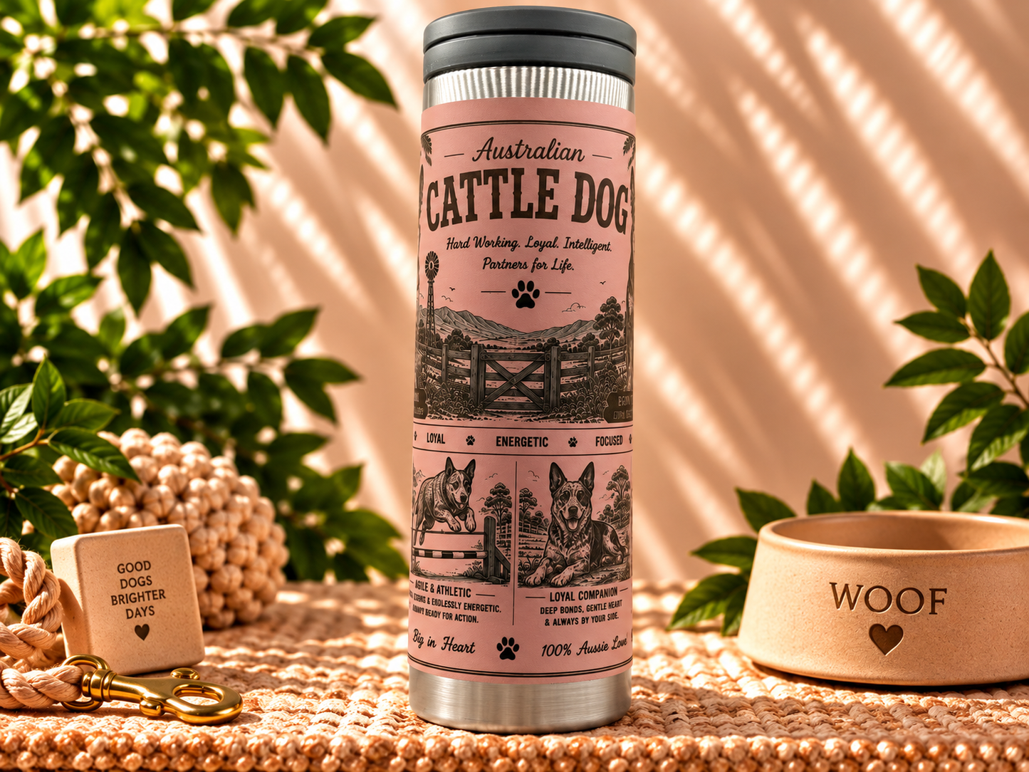 Cattle Dog Lovers 600ml Water Bottle