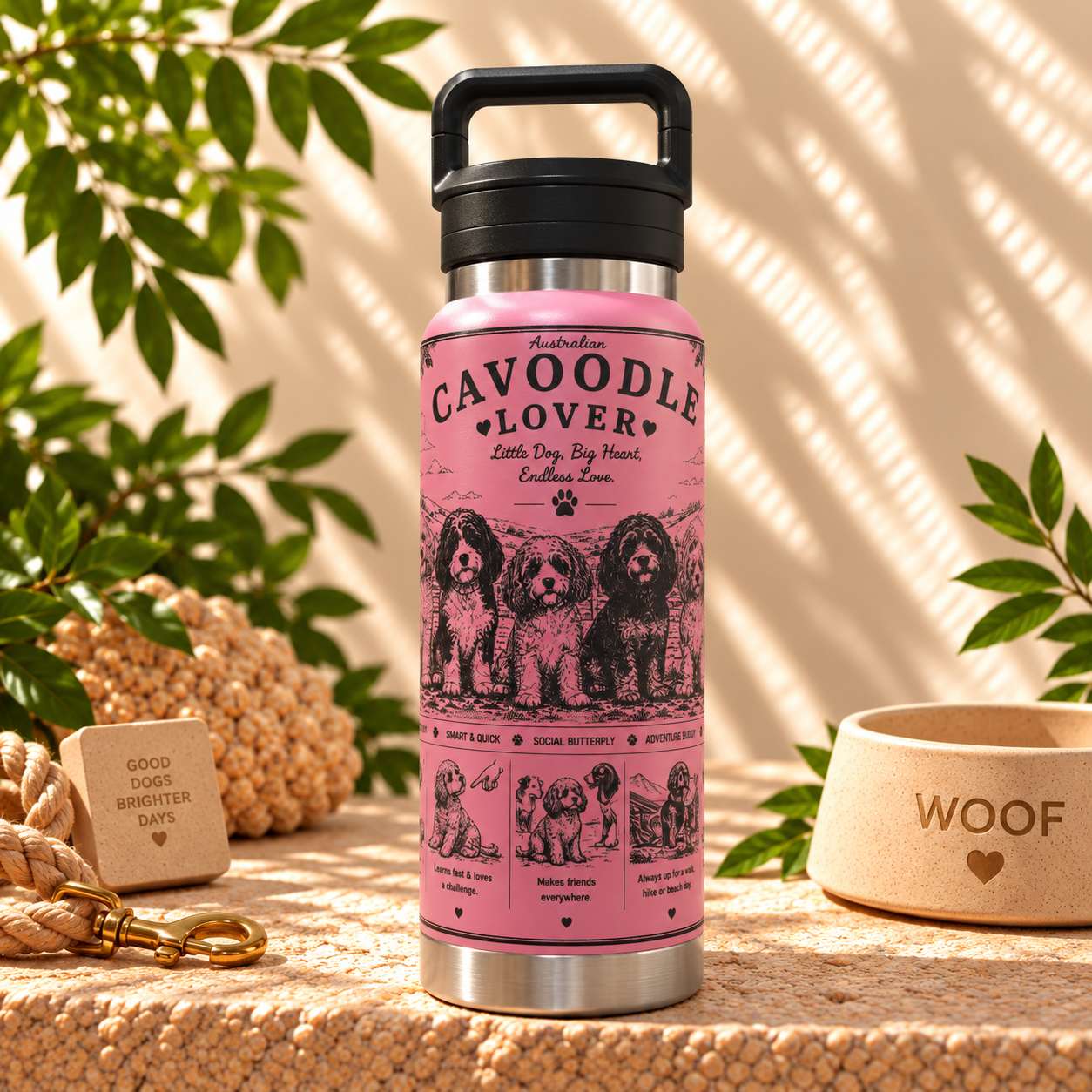 Cavoodle Lovers Water Bottle