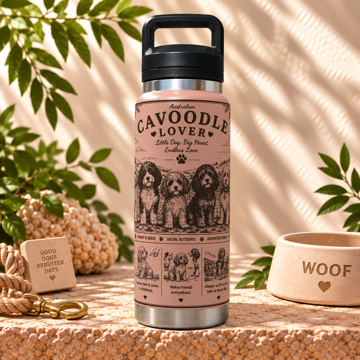 Cavoodle Lovers Water Bottle