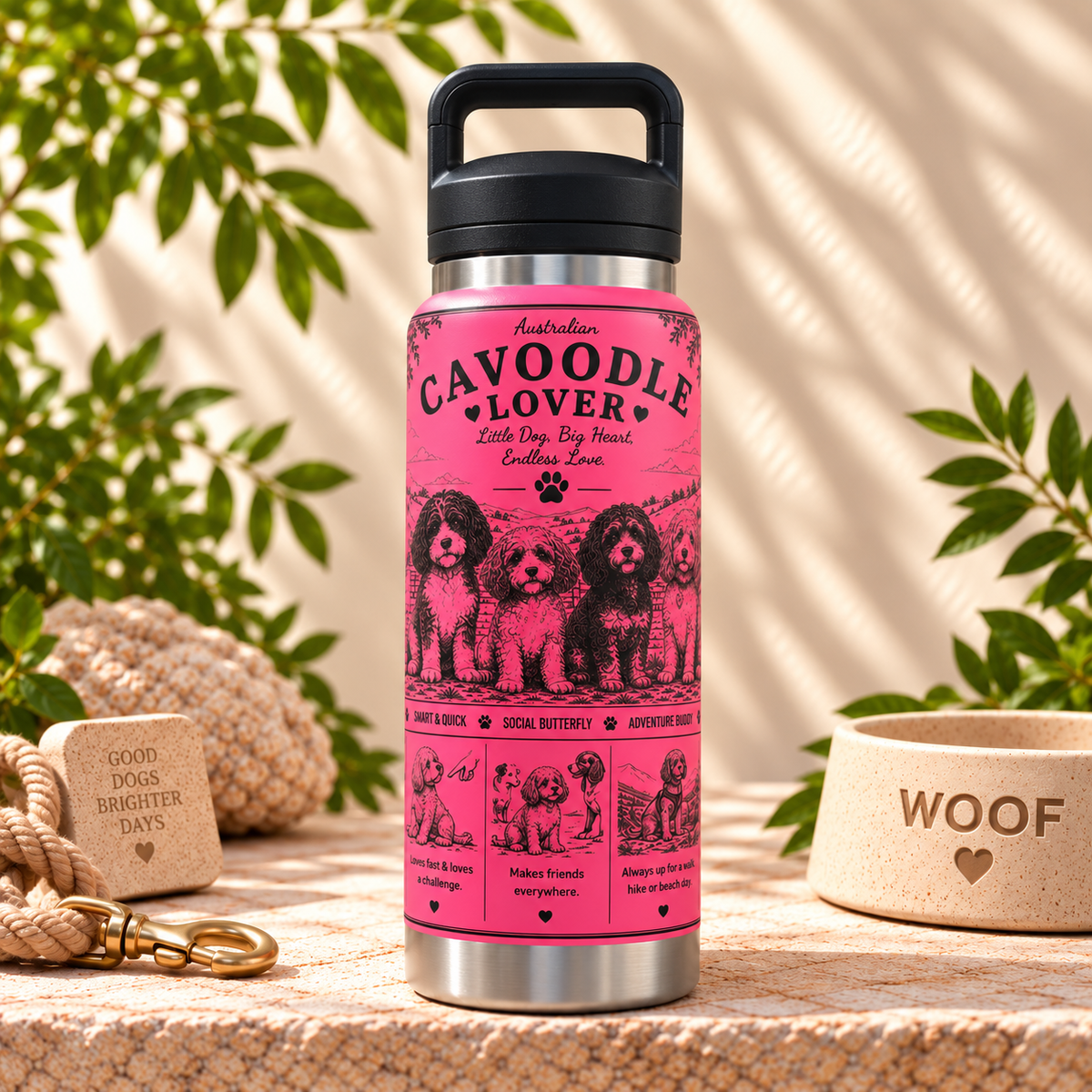 Cavoodle Lovers Water Bottle