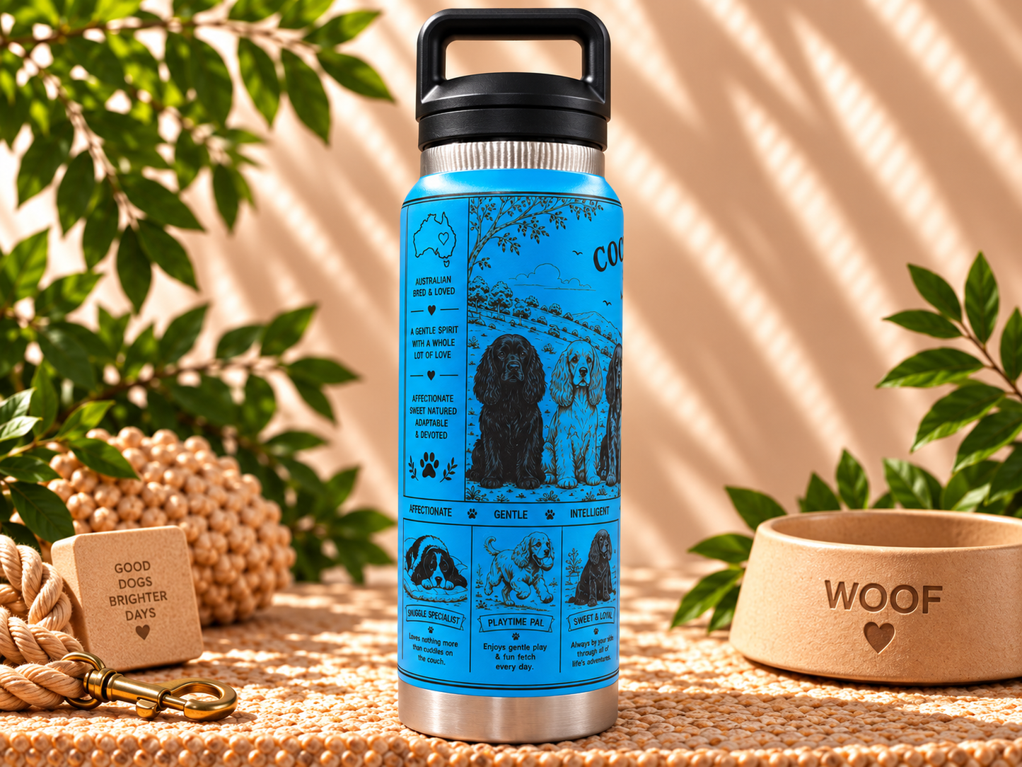 Cocker Spaniel Lovers Water Bottle 800ml