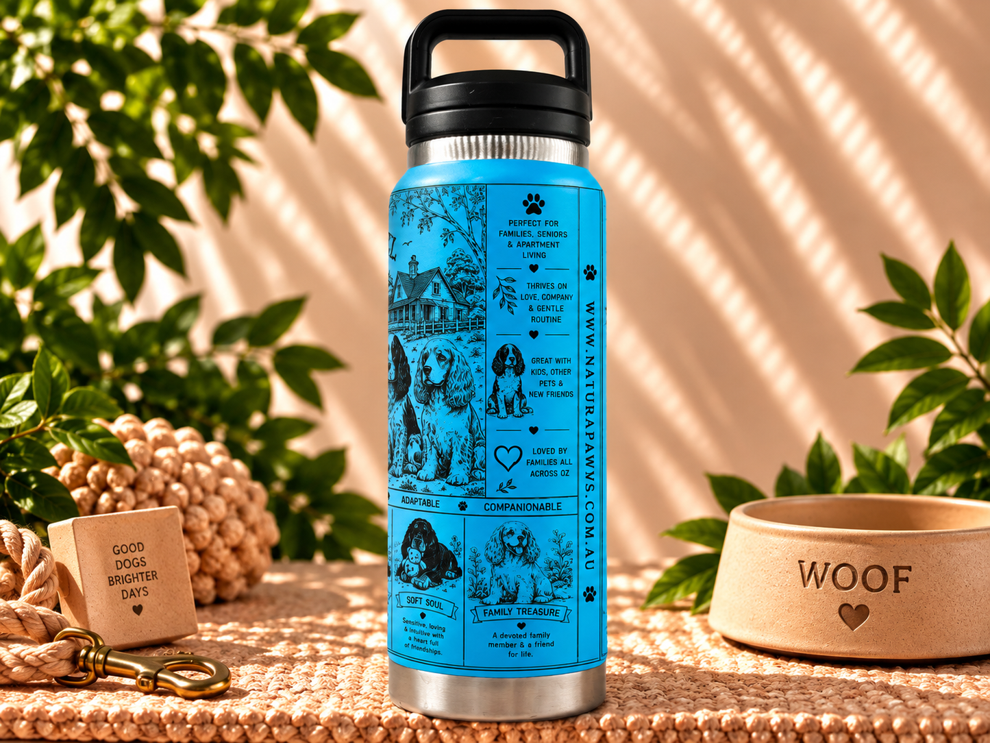Cocker Spaniel Lovers Water Bottle 800ml