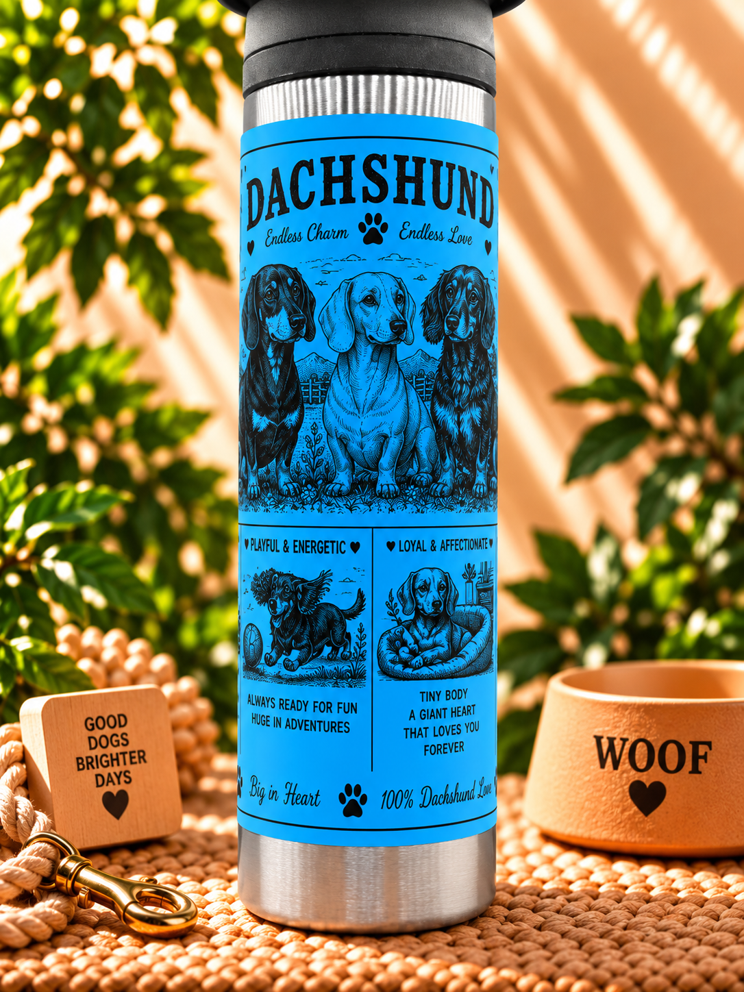 Dachshund Lovers Water Bottle 600ml