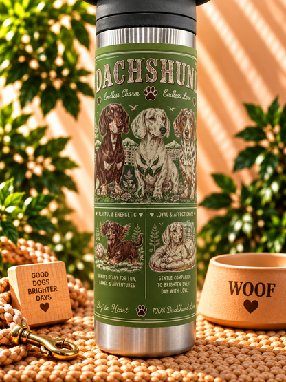 Dachshund Lovers Water Bottle 600ml