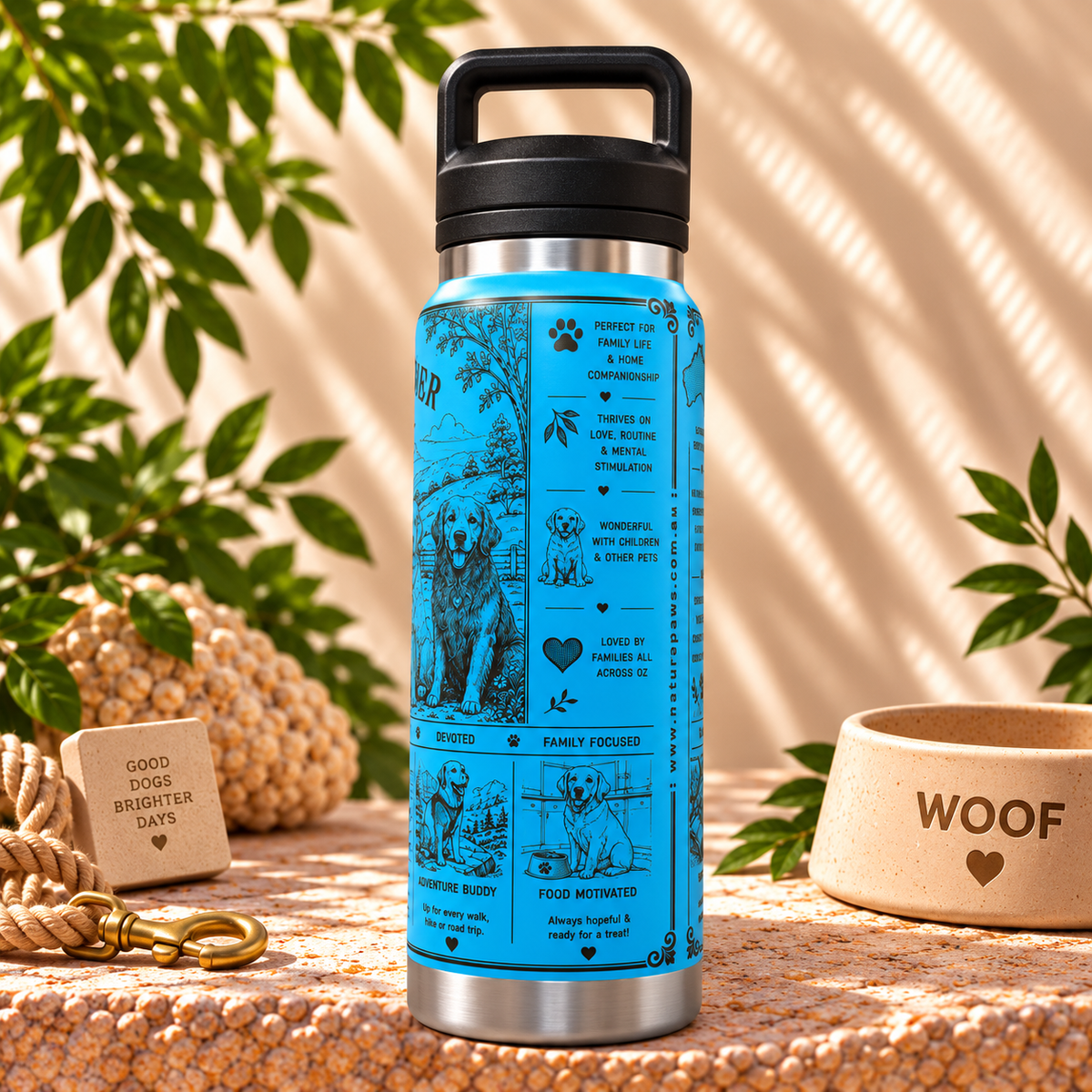 Golden Retriever Lovers Water Bottle
