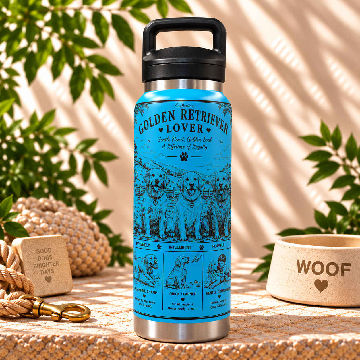 Golden Retriever Lovers Water Bottle