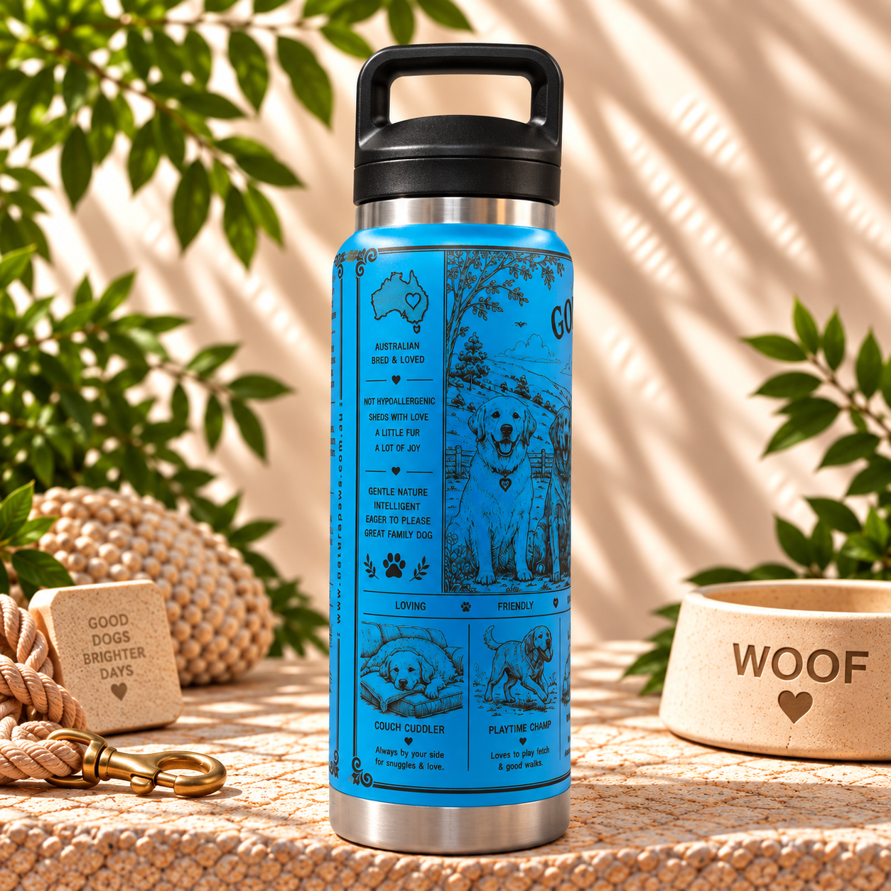 Golden Retriever Lovers Water Bottle