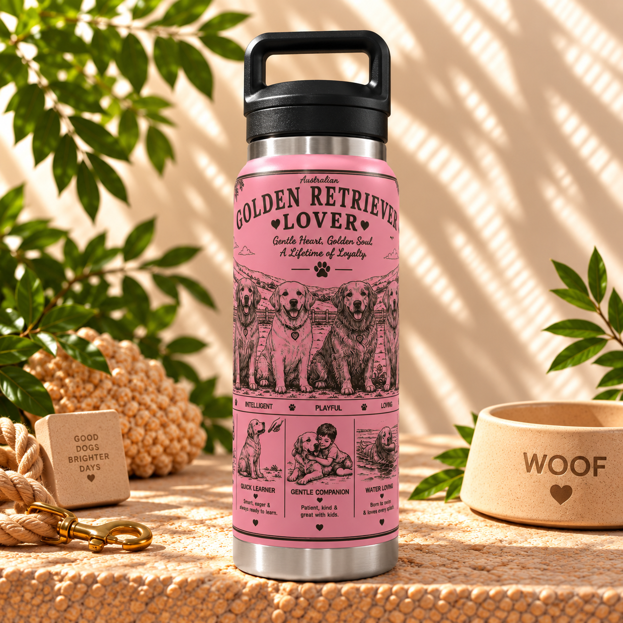 Golden Retriever Lovers Water Bottle