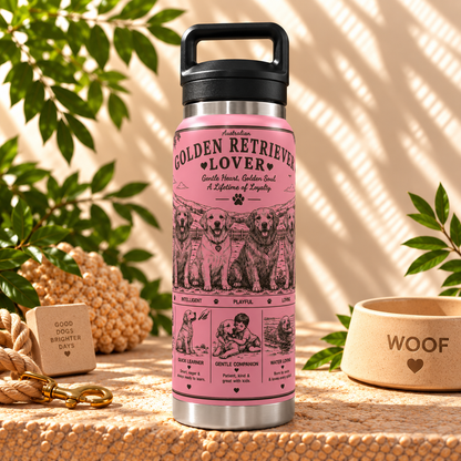 Golden Retriever Lovers Water Bottle