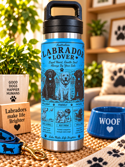 Labrador Lovers Water Bottle 800ml