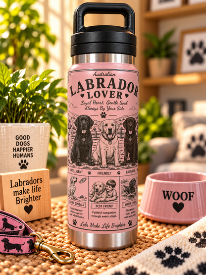 Labrador Lovers Water Bottle 800ml