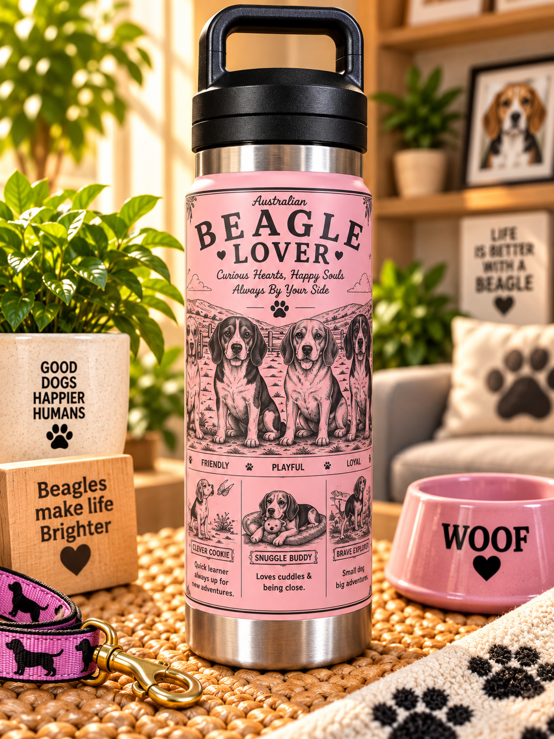 Beagle Lovers Water Bottle 800ml