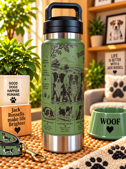 Border Collie Lovers Water Bottle 800ml