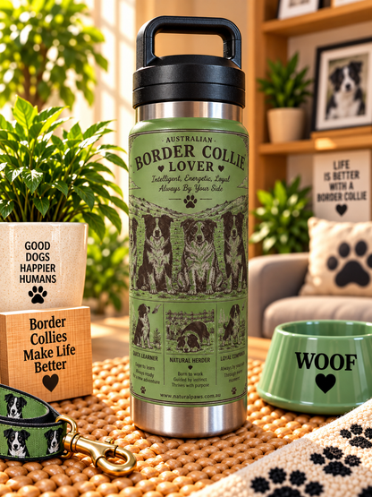 Border Collie Lovers Water Bottle 800ml