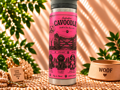 Cavoodle Lovers Water Bottle 600ml