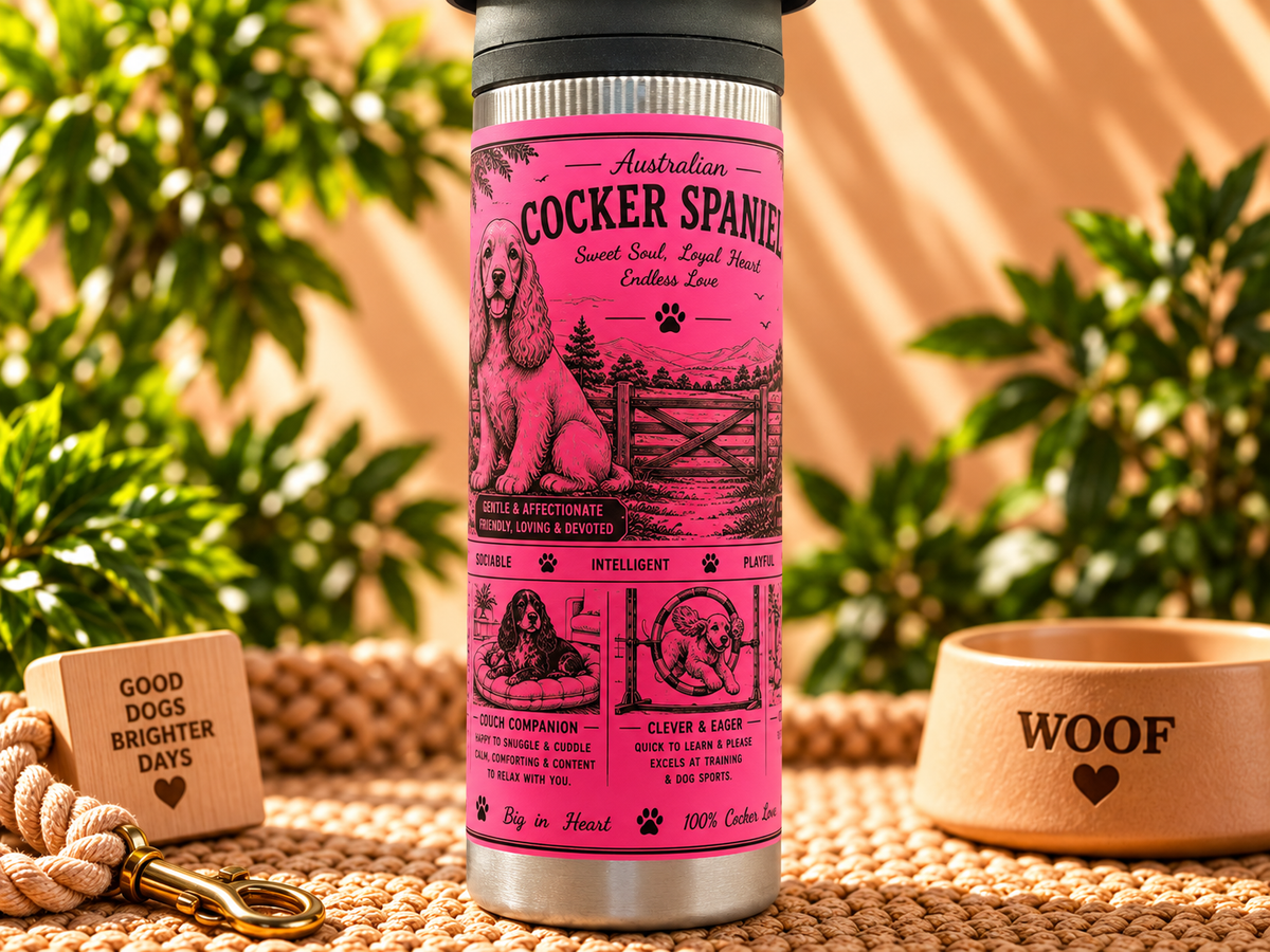 Cocker Spaniel Lovers Water Bottle 600ml