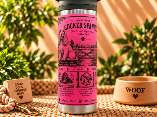 Cocker Spaniel Lovers Water Bottle 600ml