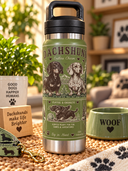Dachshund Lovers Water Bottle 800ml
