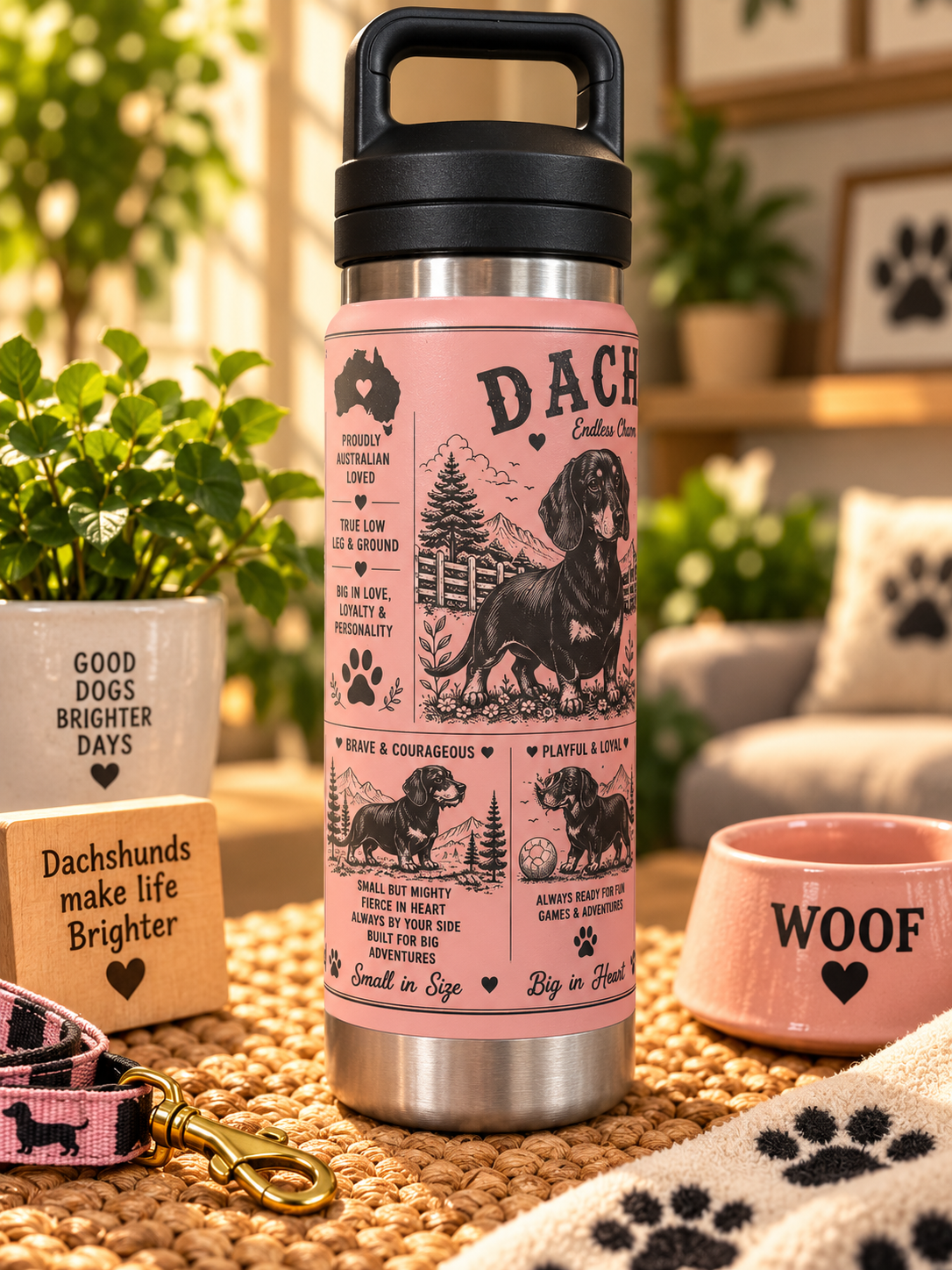 Dachshund Lovers Water Bottle 800ml