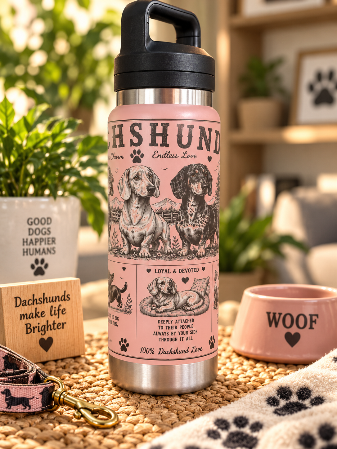 Dachshund Lovers Water Bottle 800ml