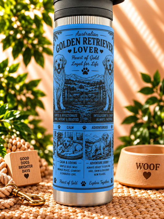Golden Retriver Lovers Water Bottle 600ml