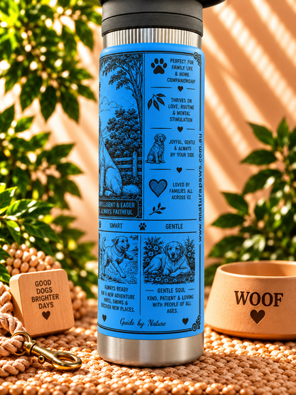 Golden Retriver Lovers Water Bottle 600ml