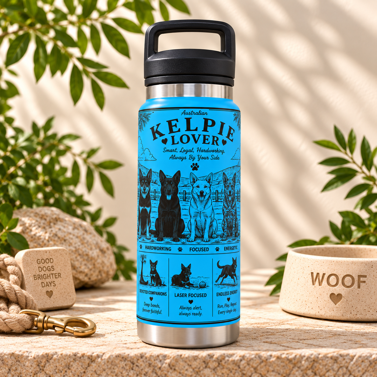 Kelpie Lovers Water Bottle 800ml